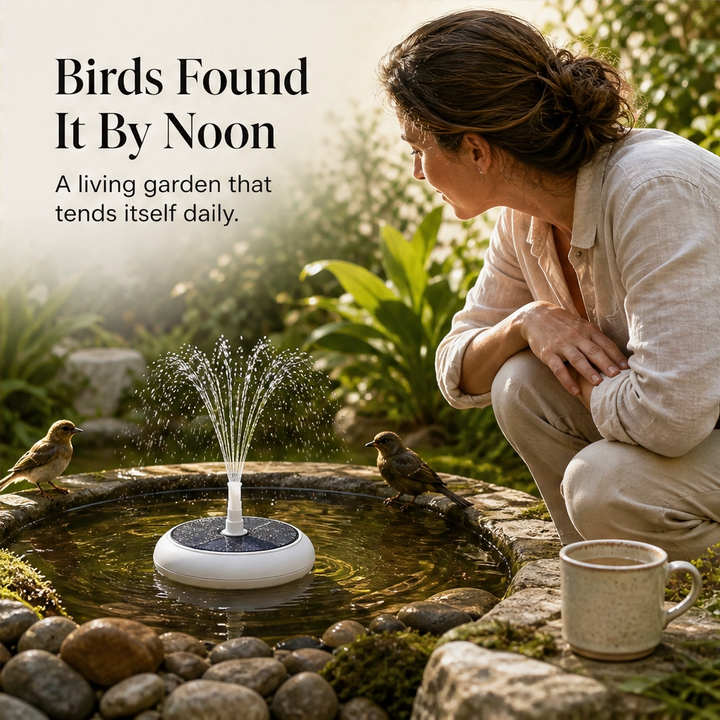 Wrenbrook – Anti-Drift Solar Fountain Pump for Birdbaths &amp; Ponds + 50% OFF
