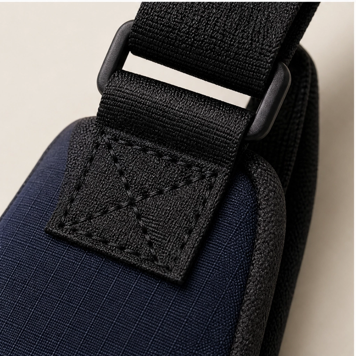 Stridewell – Water-Repellent Multi-Pocket Crossbody Sling Bag with Headphone Port + 50% OFF