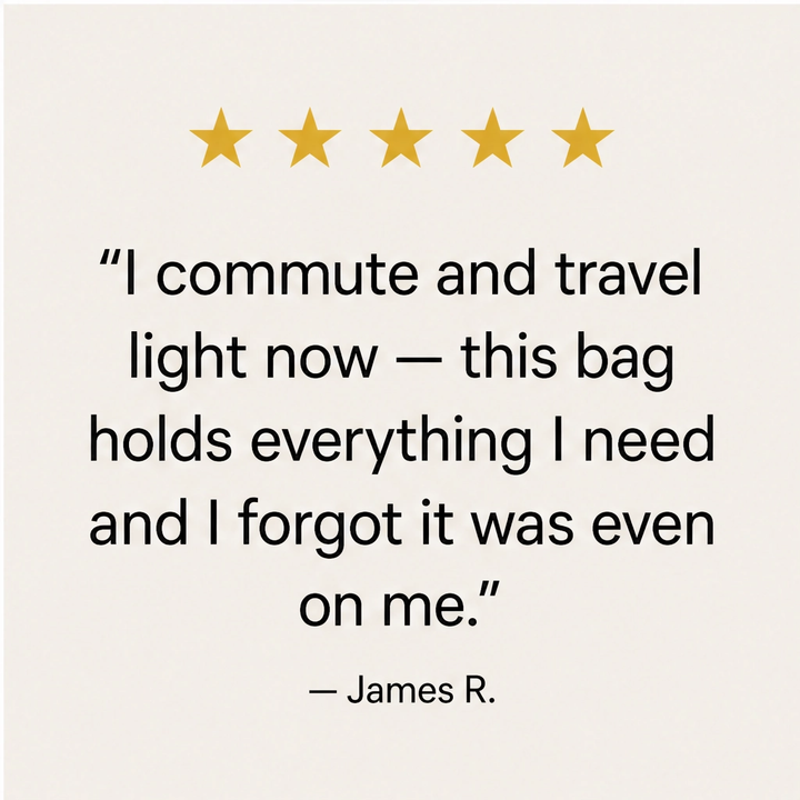 Stridewell – Water-Repellent Multi-Pocket Crossbody Sling Bag with Headphone Port + 50% OFF