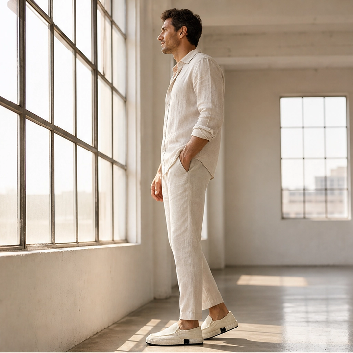 Driftloom – Breathable Linen Slip-On Loafers with Braided Midsole + 50% OFF
