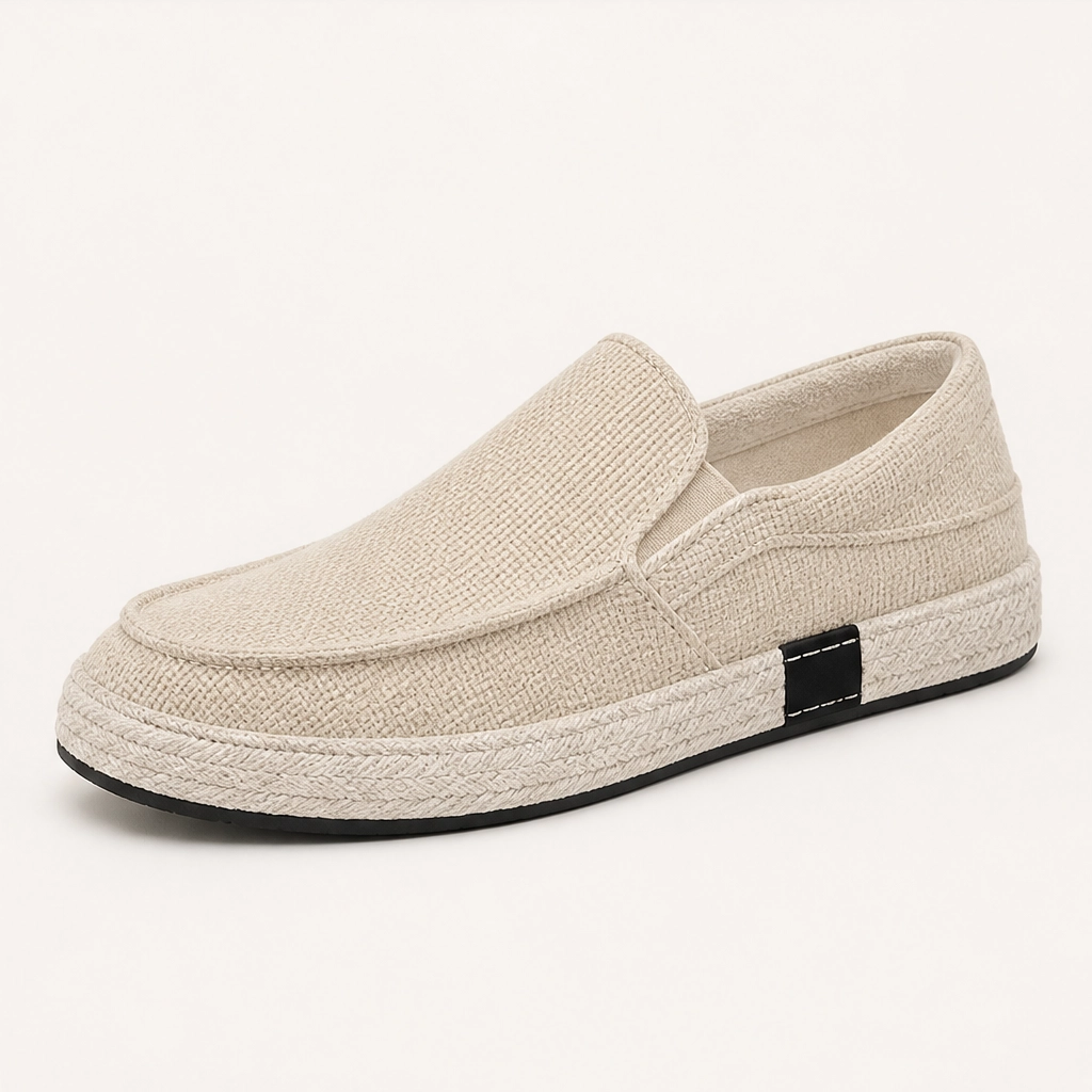 Driftloom – Breathable Linen Slip-On Loafers with Braided Midsole + 50% OFF