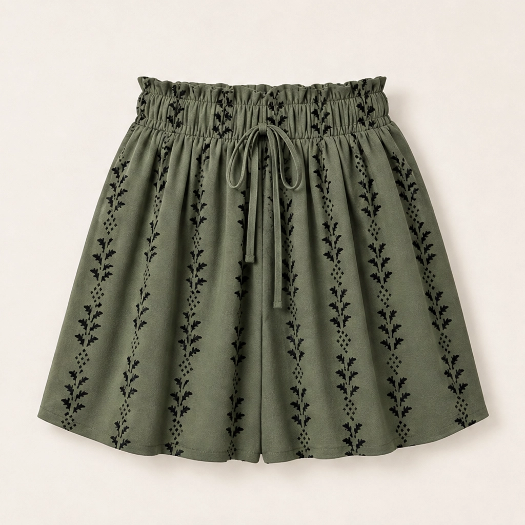 Wanderlyn – Flowy High-Waist Bohemian Print Shorts + 50% OFF