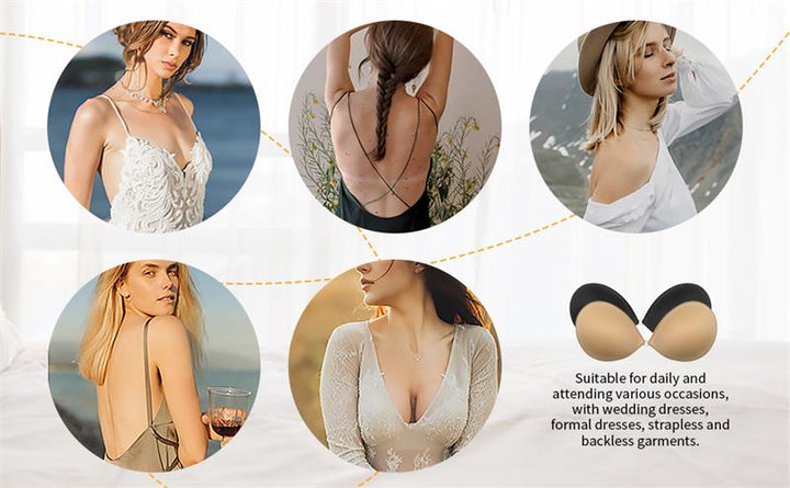 Bareform – Invisible Adhesive Push-Up Bra with Front Gathering Clasp + 1+1 FREE