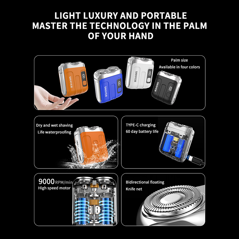 Torvik – Dual Floating Blade Pocket Electric Shaver, 60-Min Runtime + 50% OFF