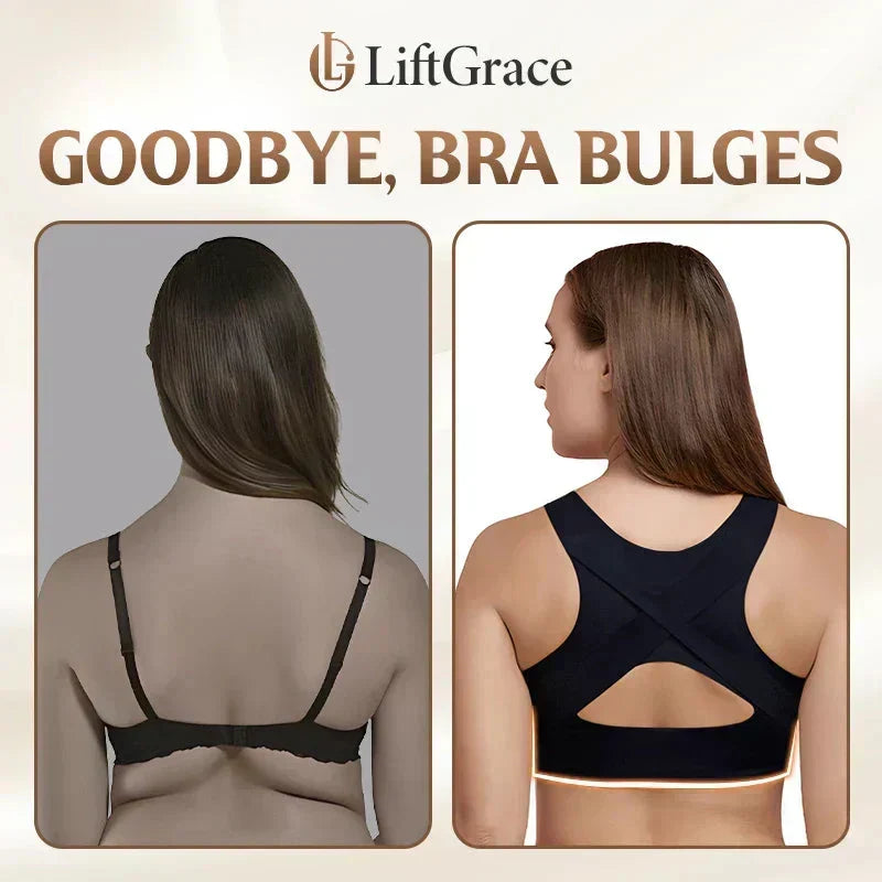 Arcelle – Front-Closure Cross-Back Wireless Posture Bra + 50% OFF