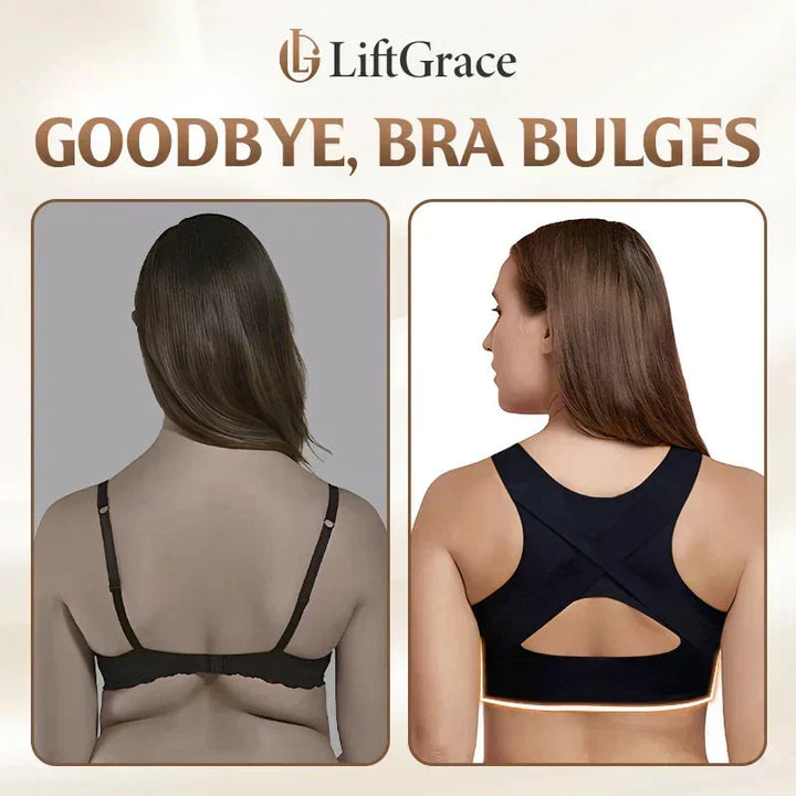 Arcelle – Front-Closure Cross-Back Wireless Posture Bra + 50% OFF