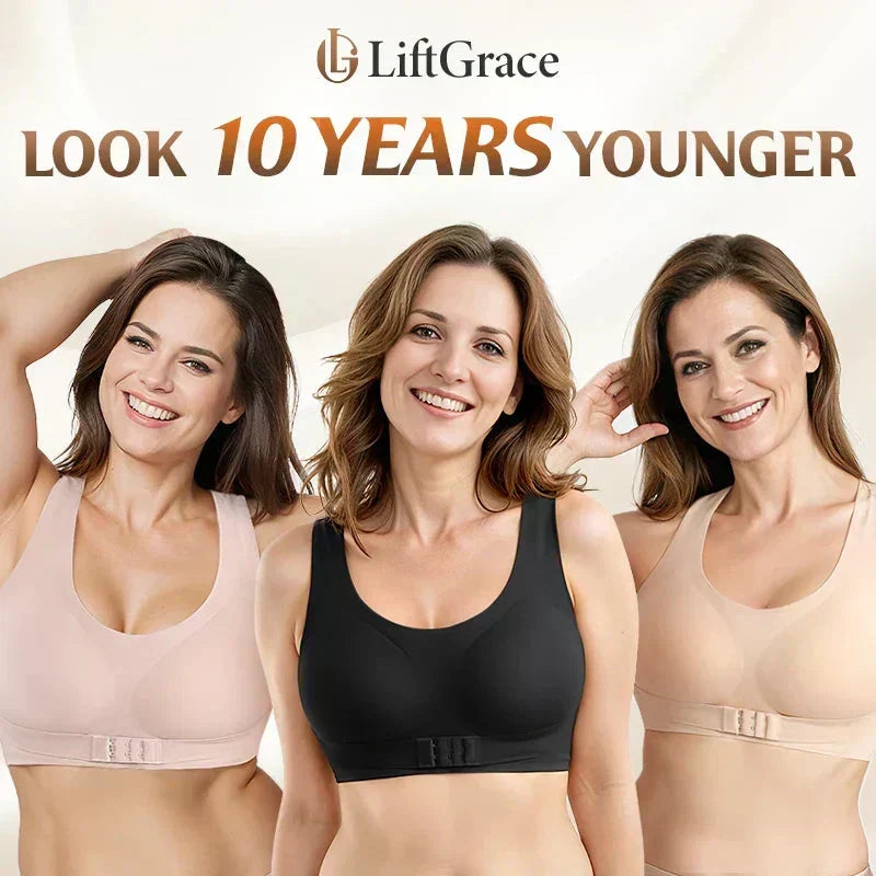 Arcelle – Front-Closure Cross-Back Wireless Posture Bra + 50% OFF
