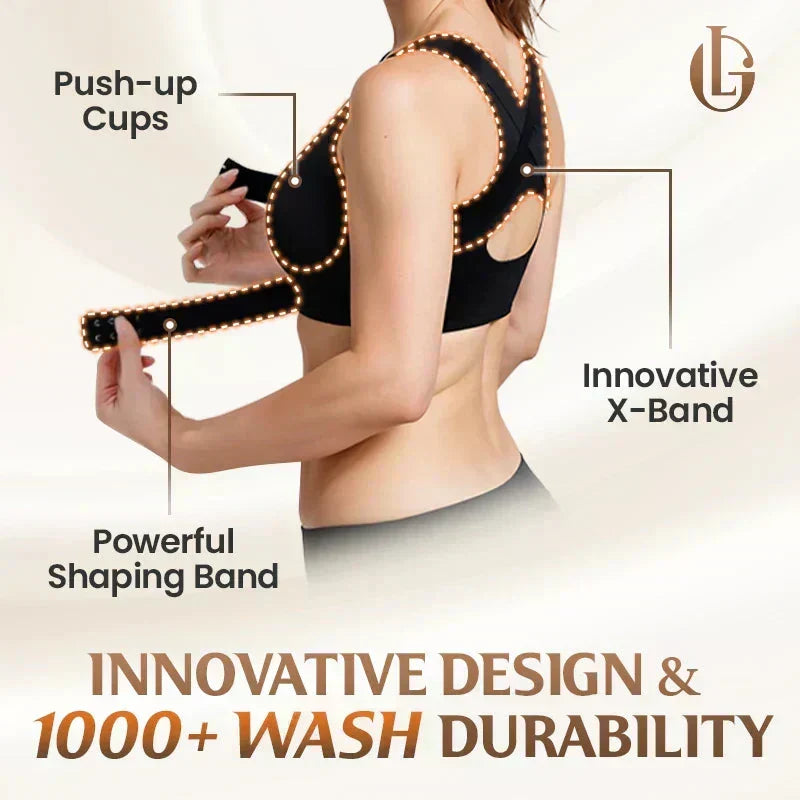 Arcelle – Front-Closure Cross-Back Wireless Posture Bra + 50% OFF