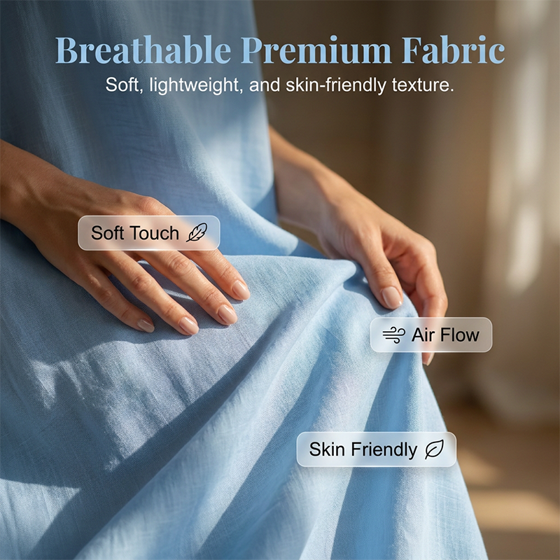 Lirelle™ – Breezy 2-Piece Linen-Blend Maxi Dress &amp; Duster Set + 50% OFF