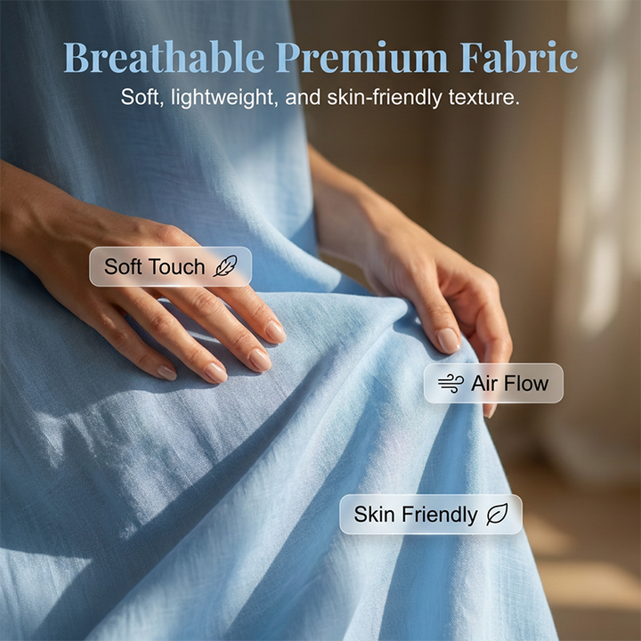 Lirelle™ – Breezy 2-Piece Linen-Blend Maxi Dress &amp; Duster Set + 50% OFF