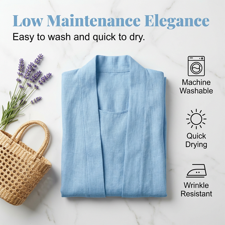 Lirelle™ – Breezy 2-Piece Linen-Blend Maxi Dress &amp; Duster Set + 50% OFF
