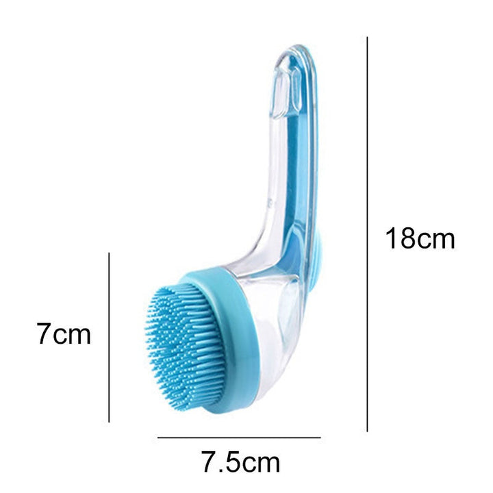 Scrubble – 2-in-1 Pet Bath Brush with Shampoo Dispenser &amp; Long Handle + 50% OFF