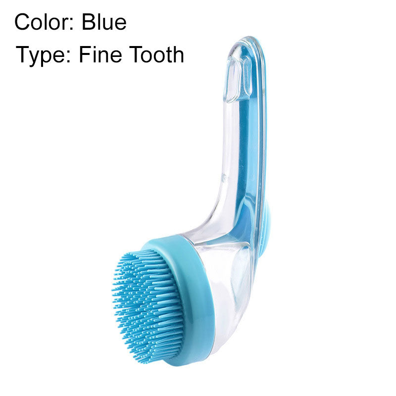 Scrubble – 2-in-1 Pet Bath Brush with Shampoo Dispenser &amp; Long Handle + 50% OFF