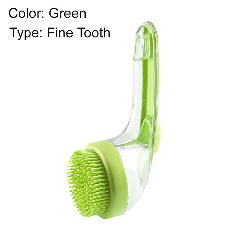 Scrubble – 2-in-1 Pet Bath Brush with Shampoo Dispenser &amp; Long Handle + 50% OFF