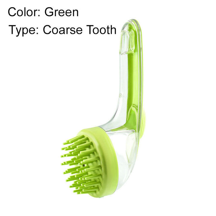 Scrubble – 2-in-1 Pet Bath Brush with Shampoo Dispenser &amp; Long Handle + 50% OFF