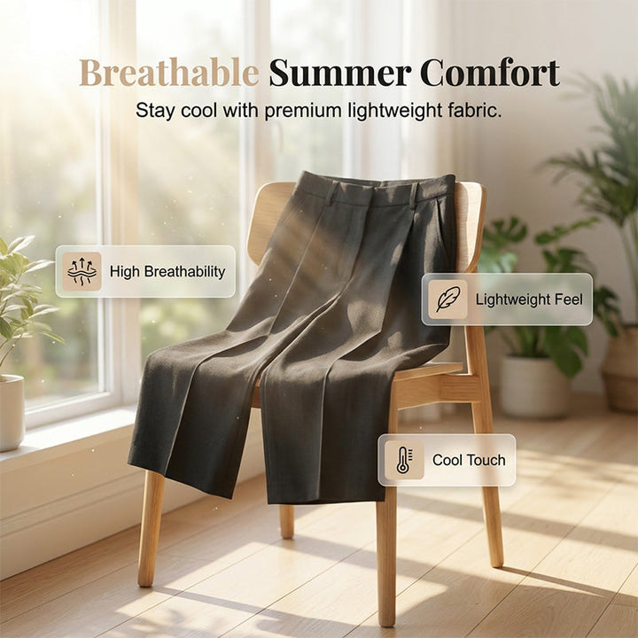 Sartelle – High-Waist Pleated Wide-Leg Bermuda Shorts + 50% OFF