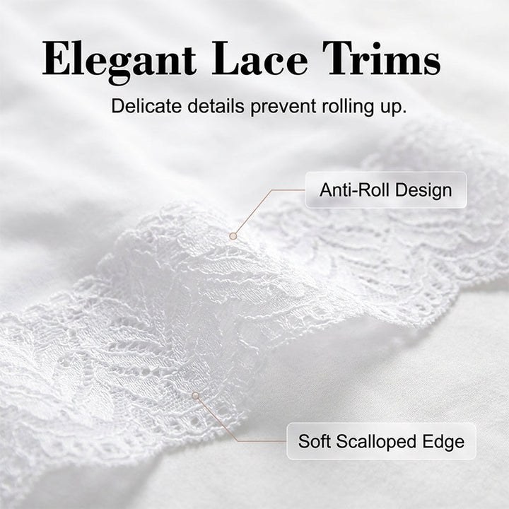 Glissette – High-Waist Anti-Chafing Slip Shorts with Lace Trim + 50% OFF