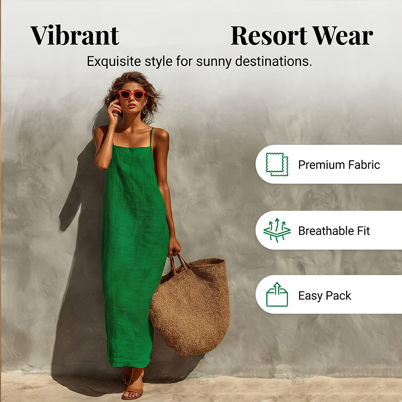 Driftelle – Breathable Cotton-Blend Maxi Slip Dress + 50% OFF