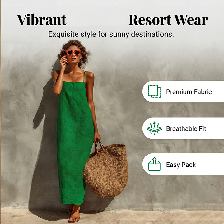 Driftelle – Breathable Cotton-Blend Maxi Slip Dress + 50% OFF