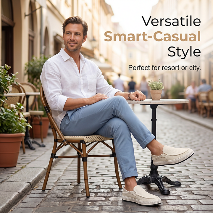 Driftloom – Breathable Linen Slip-On Loafers with Braided Midsole + 50% OFF