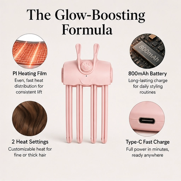 Halora – Cordless Heated Root Lift Volumizing Clip for Fine, Flat Hair + 50% OFF