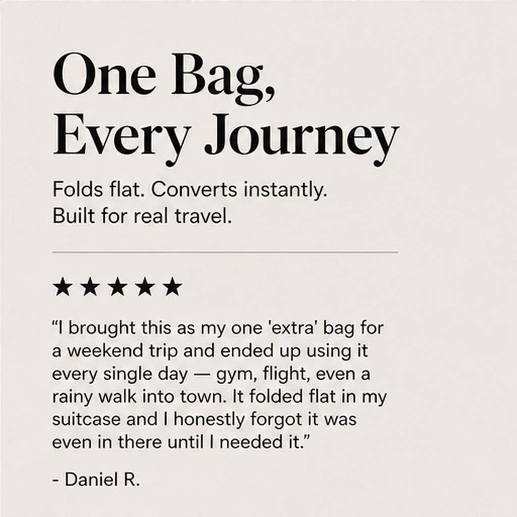 Trivoy – Foldable 3-in-1 Water-Resistant Travel Backpack + 50% OFF