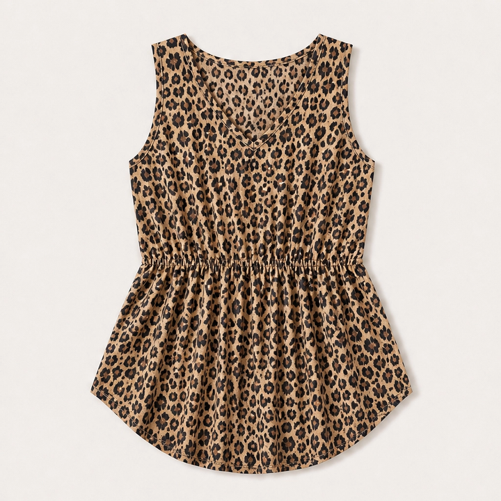 Willowmere – Flowy Pleated Peplum Sleeveless V-Neck Tank Top + 50% OFF