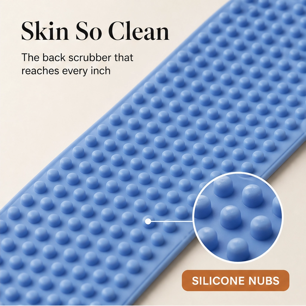 Verglow – Dual-Sided Silicone Back Scrubber &amp; Body Massage Strap + 50% OFF
