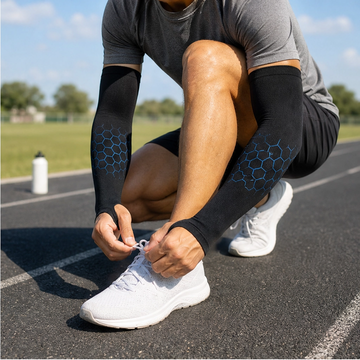 Solvra – UPF 50+ Cooling Compression Arm Sleeves + 50^ OFF