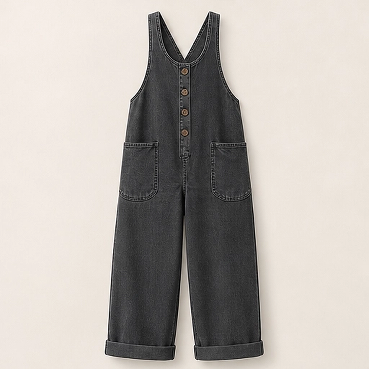 Sundrift – Relaxed Wide-Leg Sleeveless Jumpsuit with Pockets + 50% OFF