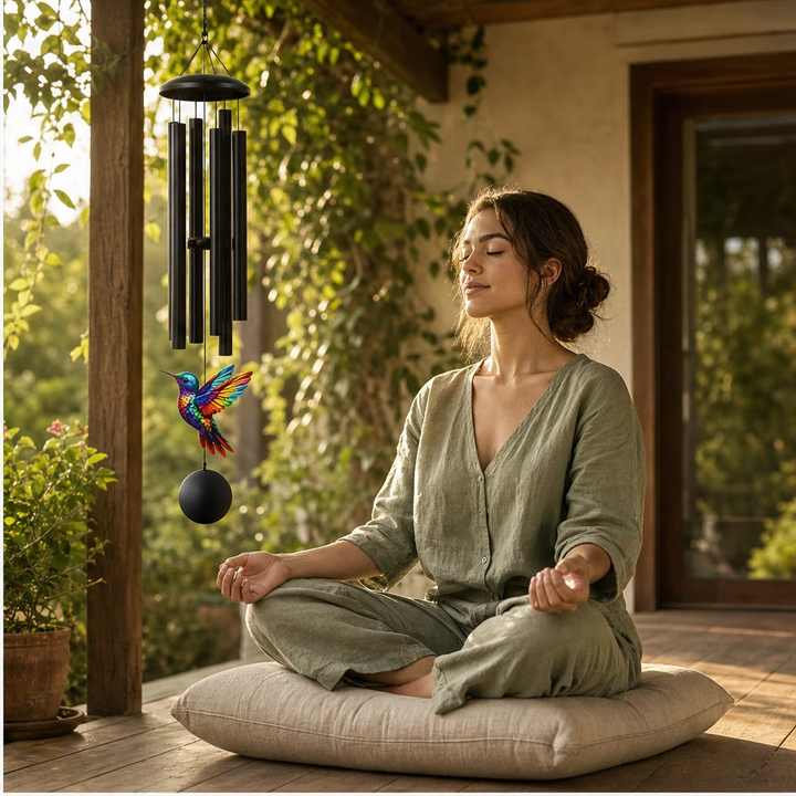 Willowdale – Deep-Tone Aluminum Wind Chime, Hand-Painted Birds, Garden &amp; Memorial Decor + 50% OFF