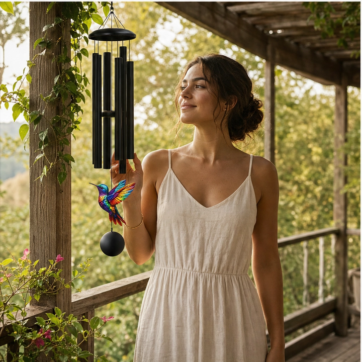 Willowdale – Deep-Tone Aluminum Wind Chime, Hand-Painted Birds, Garden &amp; Memorial Decor + 50% OFF