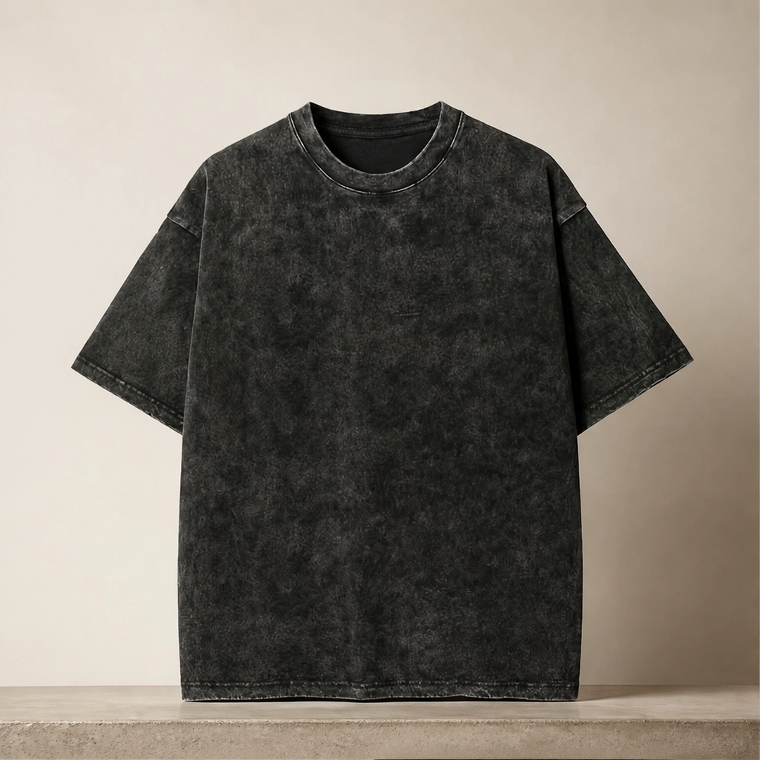 Millcroft – Heavyweight Acid Wash Oversized Cotton Tee + 50% OFF